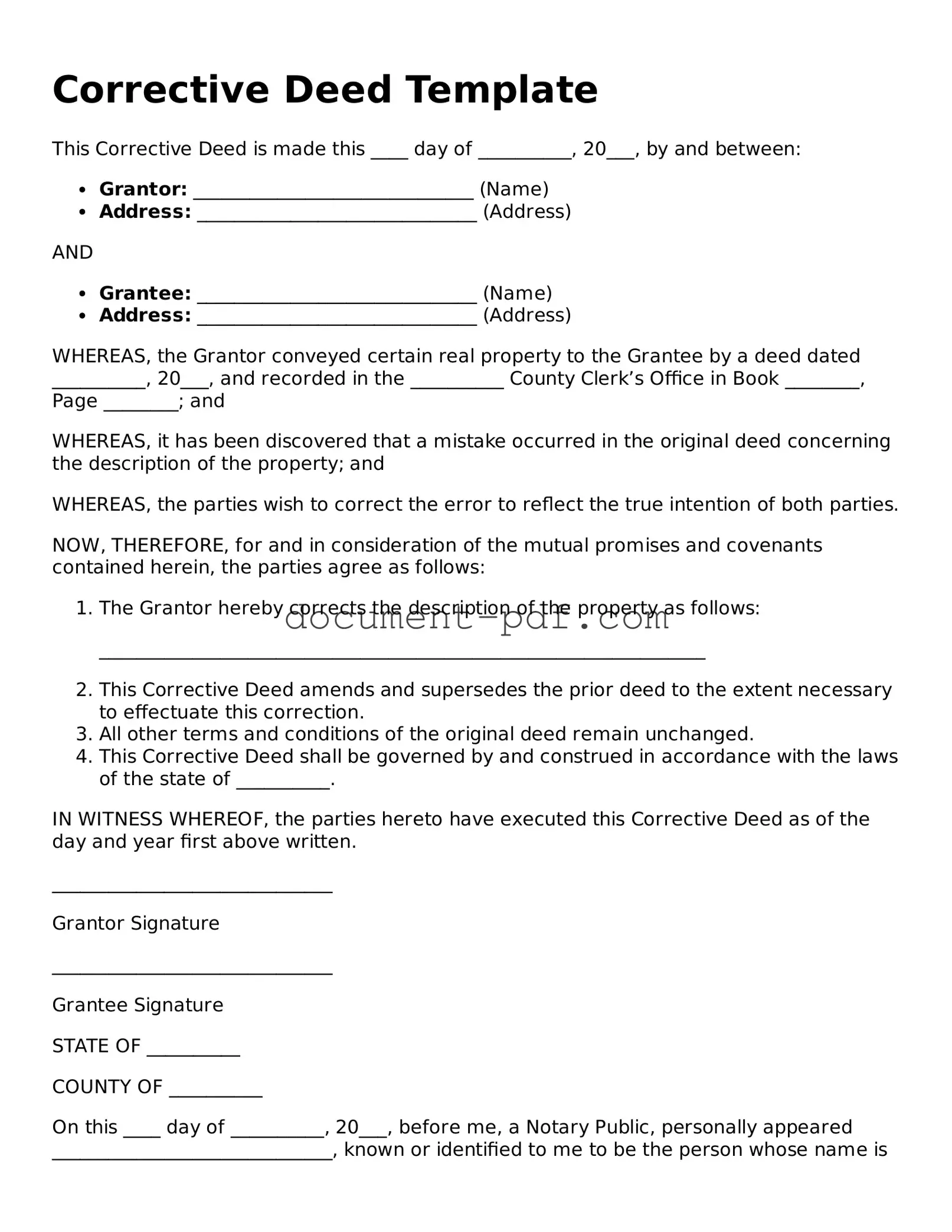 Attorney-Approved Corrective Deed Document