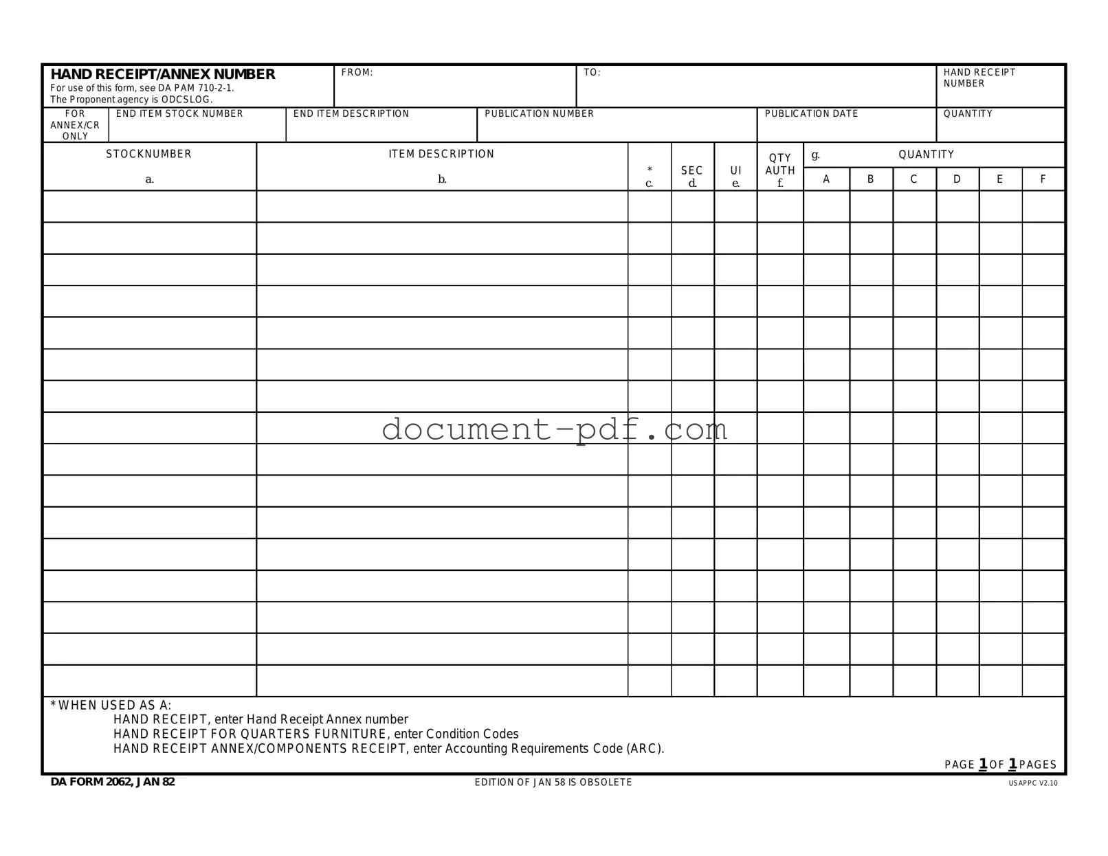 Blank Da PDF Form
