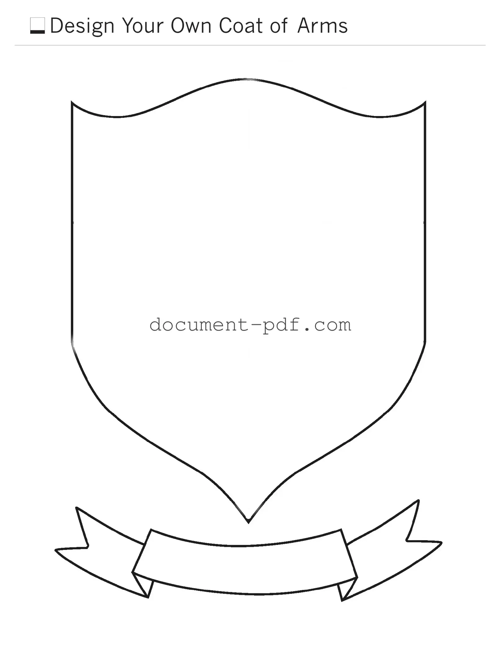 Blank Coat Of Arms PDF Form