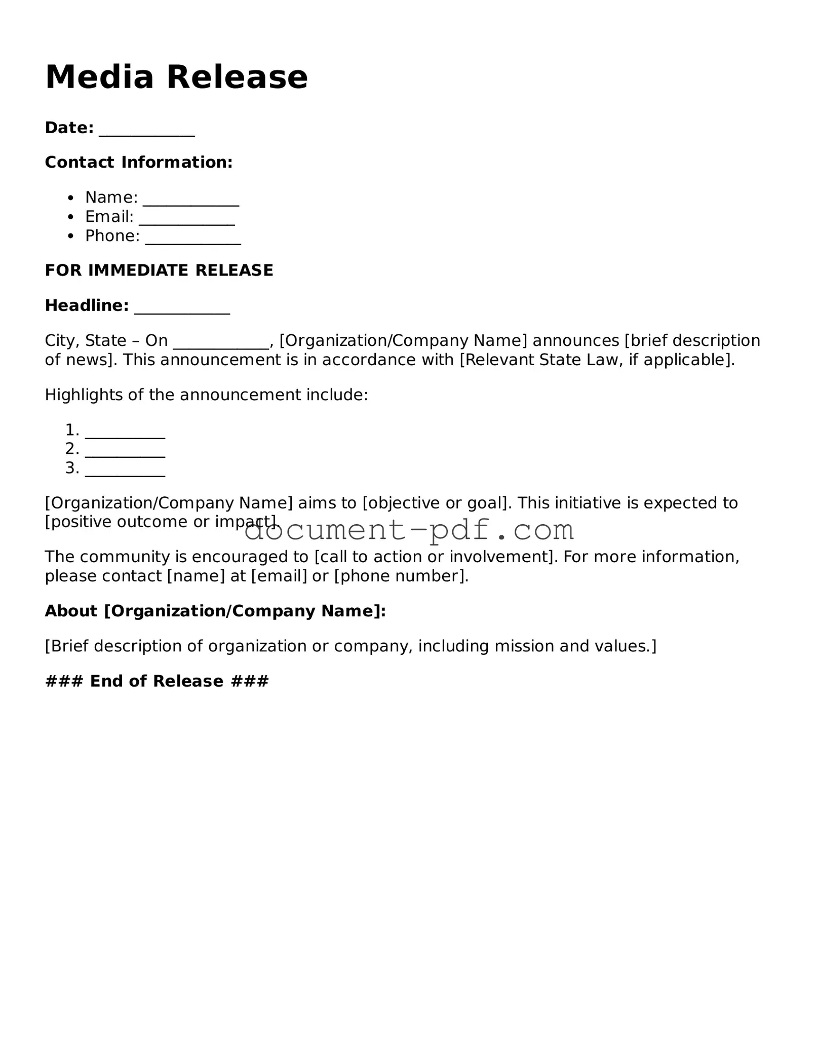 Attorney-Approved Media Release Document