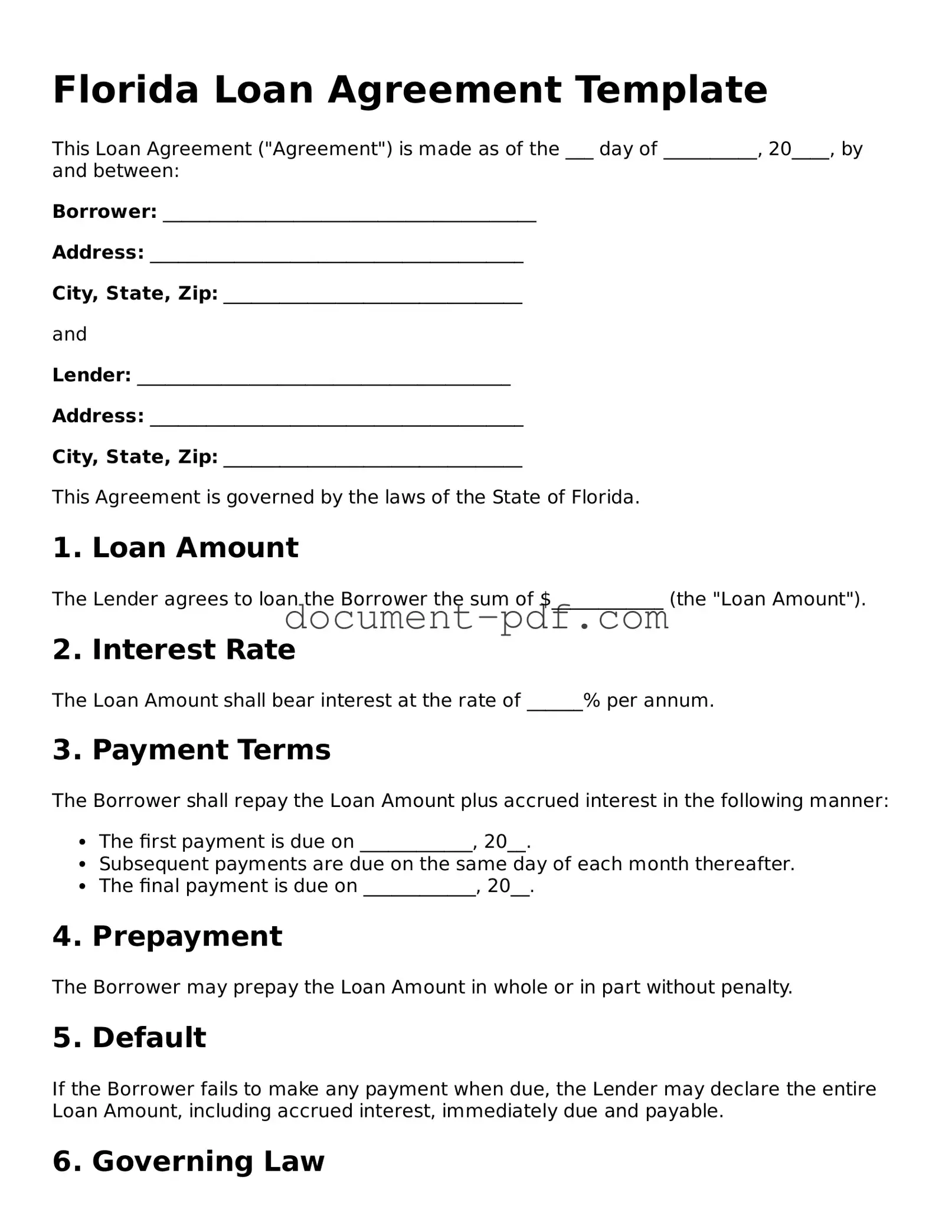 Attorney-Verified Florida Loan Agreement Template