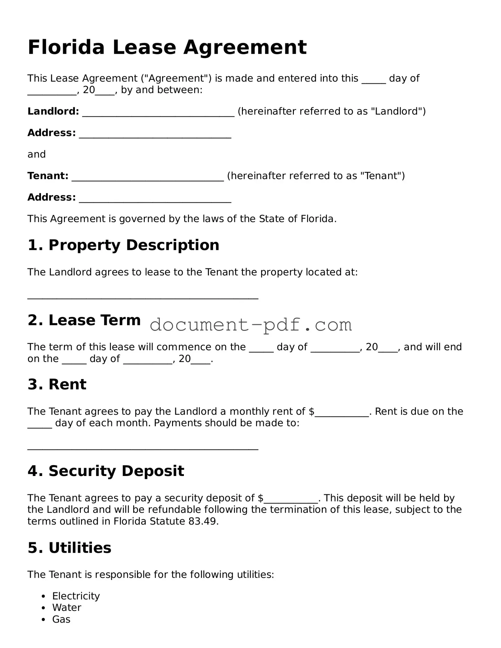 Attorney-Verified Florida Lease Agreement Template