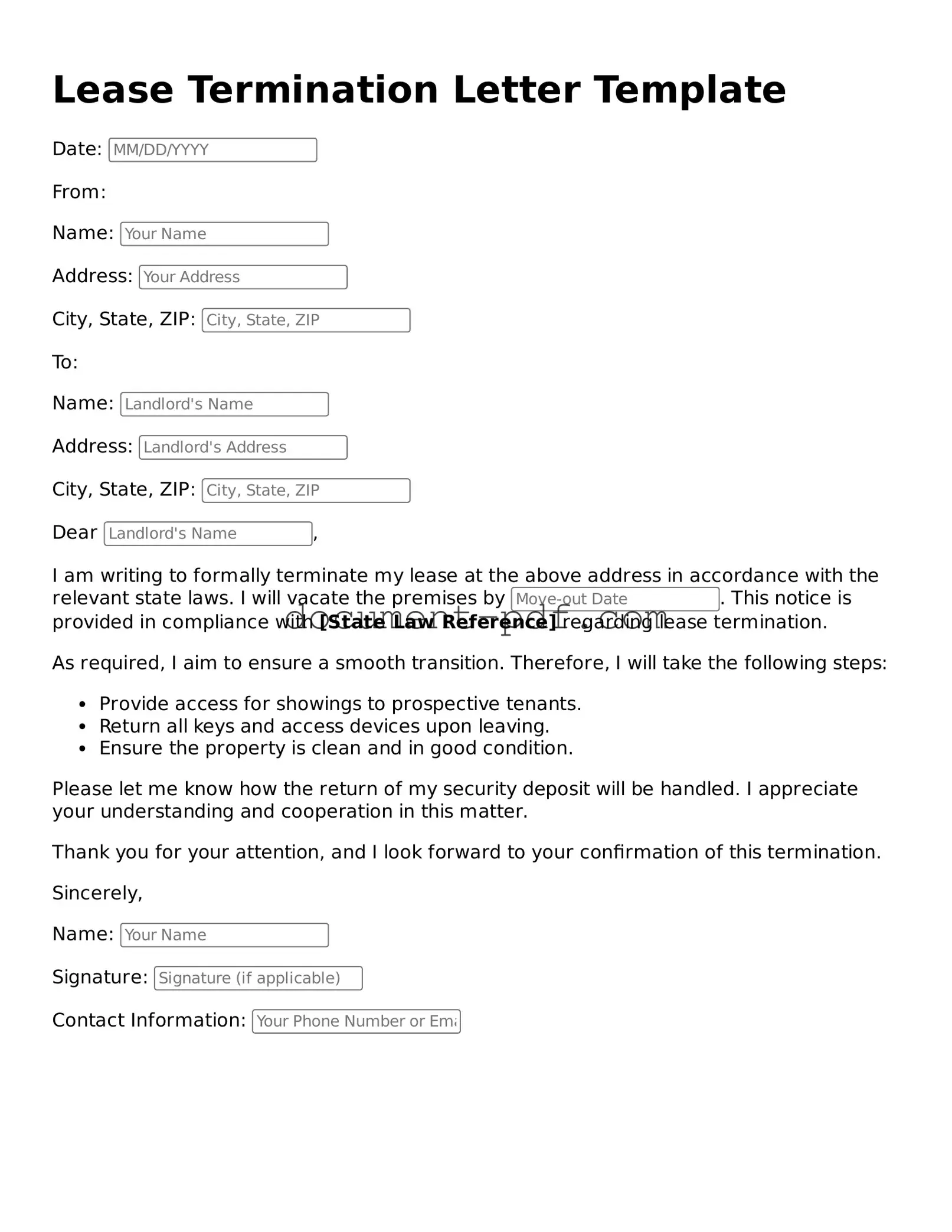 Attorney-Approved Lease Termination Letter Document