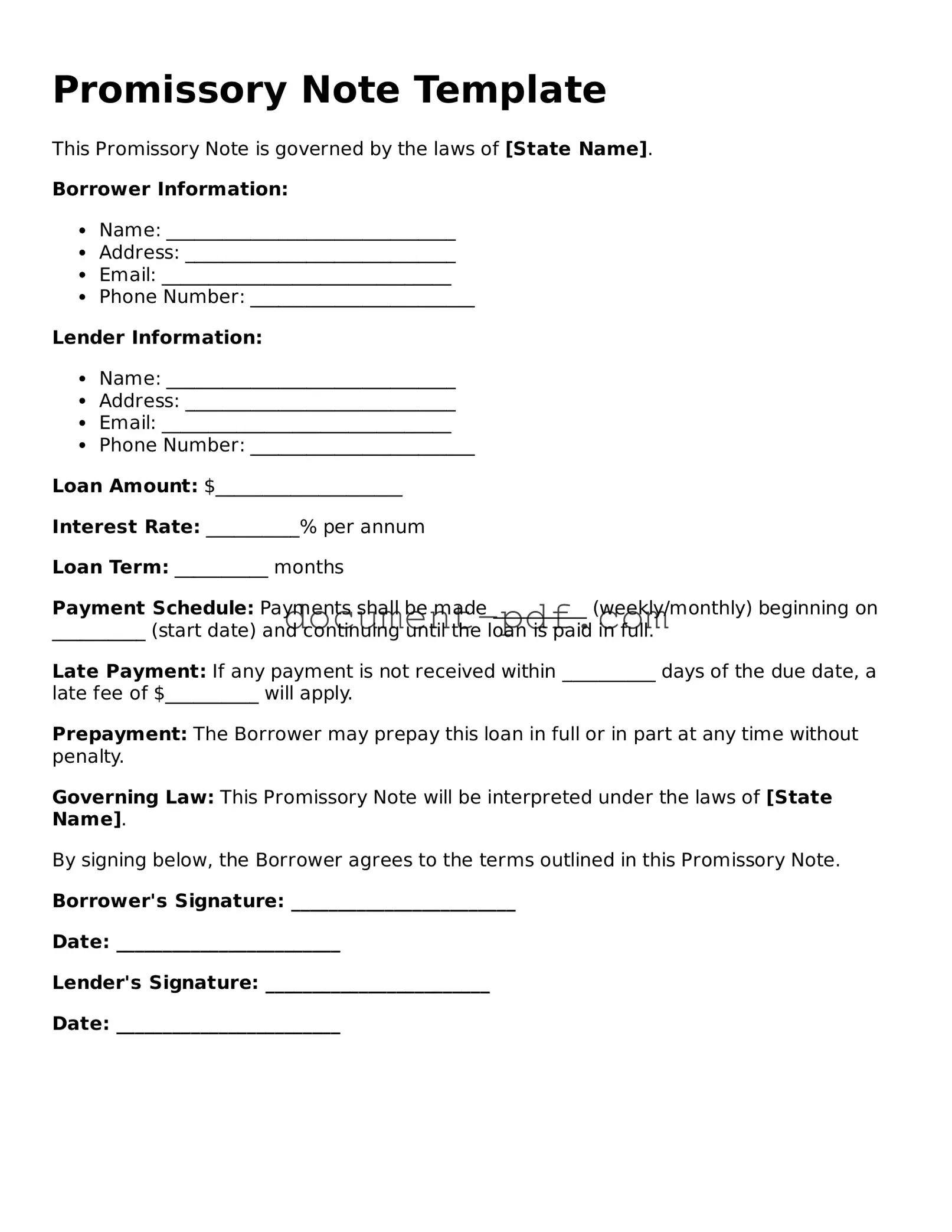 Attorney-Approved Promissory Note Document
