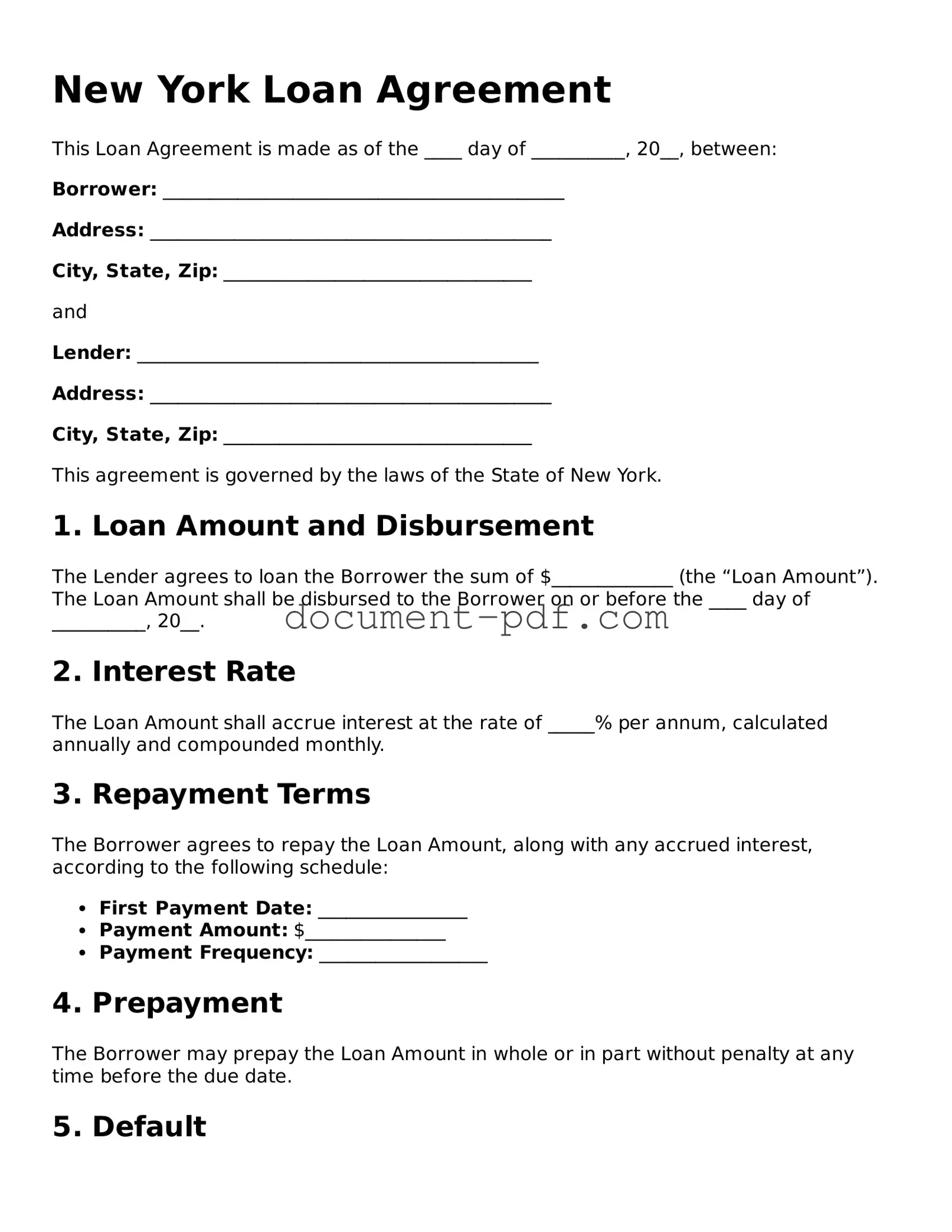 Attorney-Verified New York Loan Agreement Template