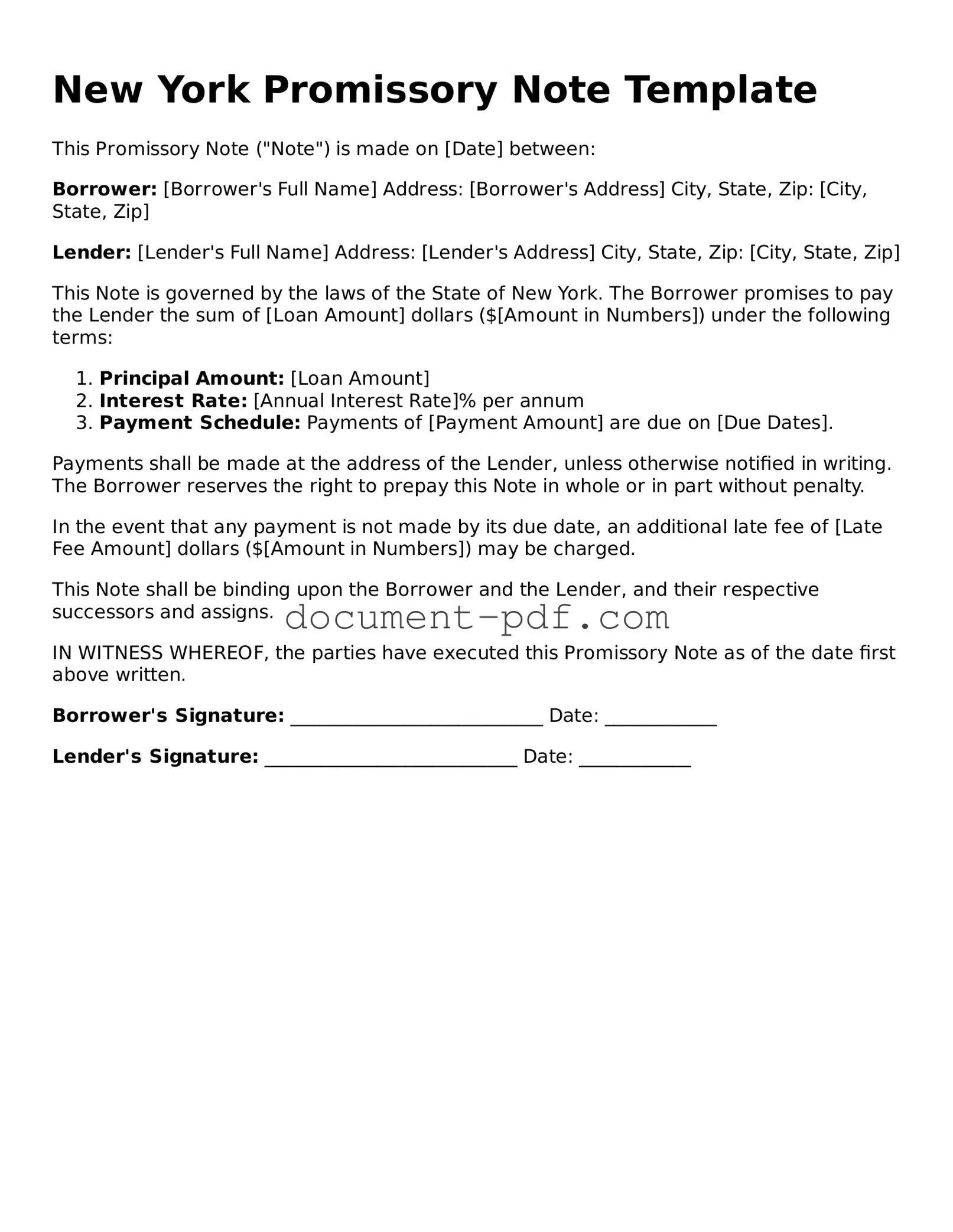 Attorney-Verified New York Promissory Note Template