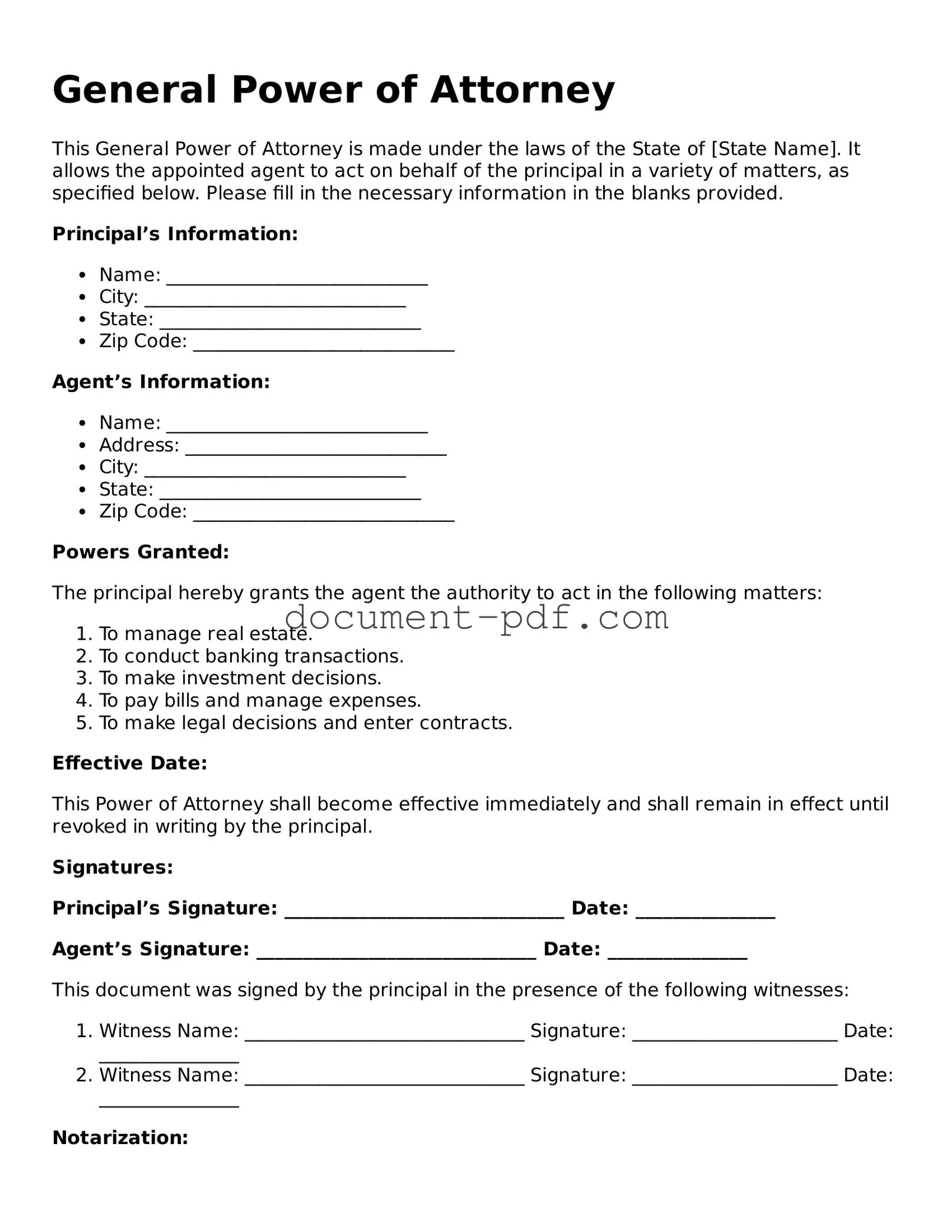 Attorney-Approved Power of Attorney Document