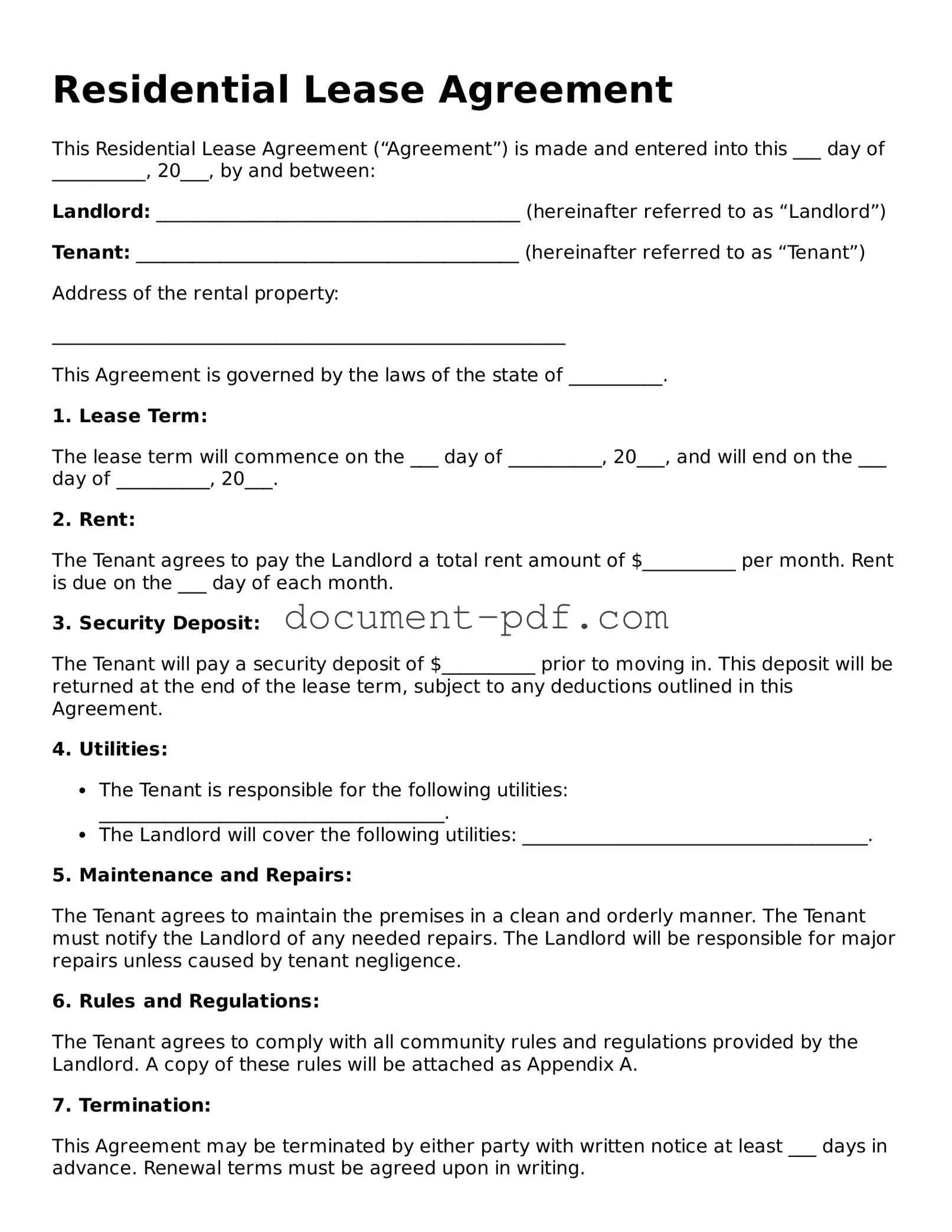 Attorney-Approved Lease Agreement Document