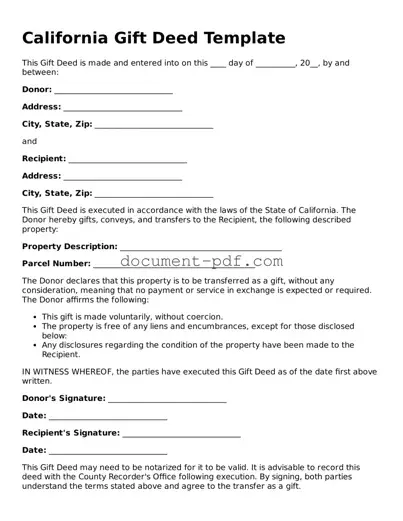Attorney-Verified California Gift Deed Template
