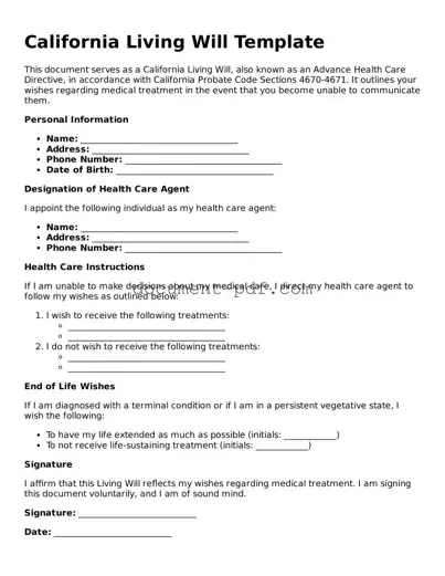 Attorney-Verified California Living Will Template