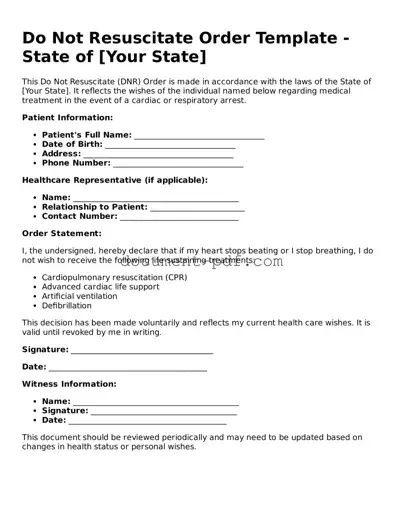 Attorney-Approved Do Not Resuscitate Order Document