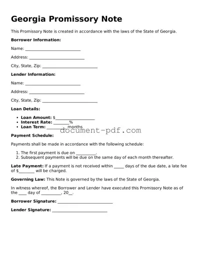 Attorney-Verified Georgia Promissory Note Template