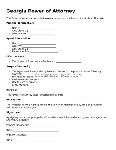 Attorney-Verified Georgia Power of Attorney Template