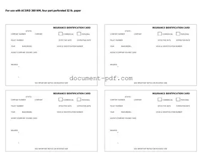 Blank Acord 50 WM PDF Form