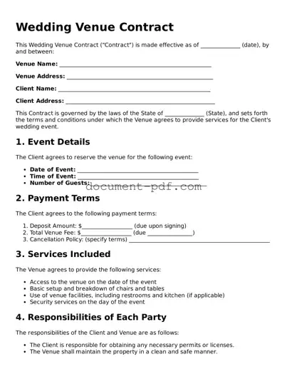 Attorney-Approved Wedding Venue Contract Document