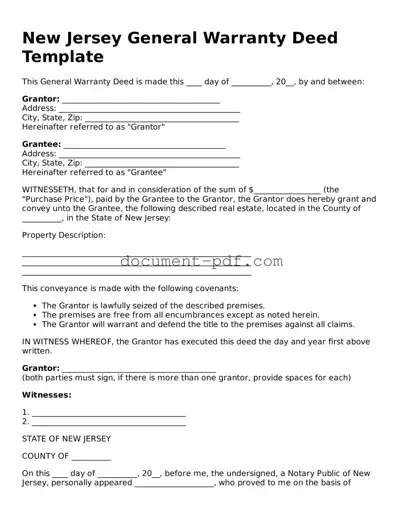 Attorney-Verified New Jersey Deed Template