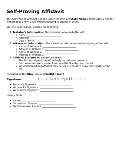 Attorney-Approved Self-Proving Affidavit Document