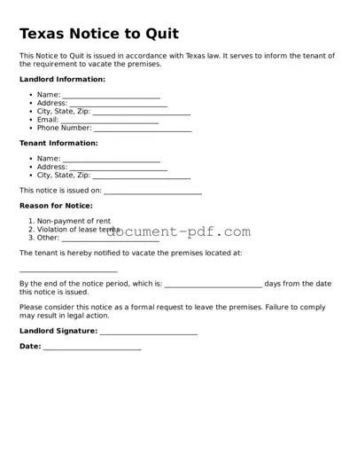 Attorney-Verified Texas Notice to Quit Template