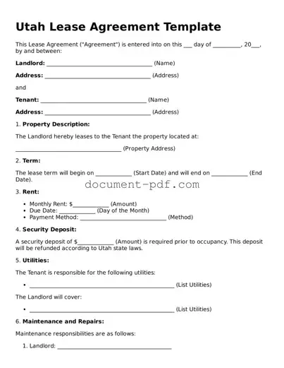 Attorney-Verified Utah Lease Agreement Template